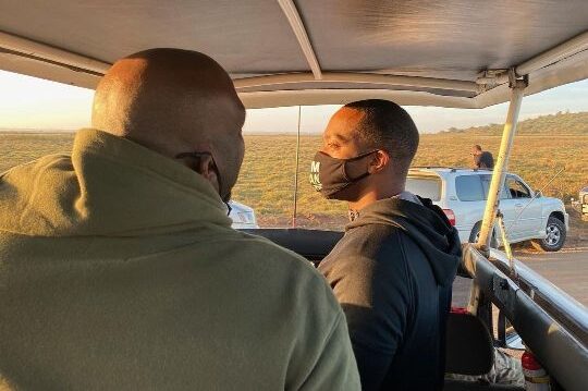 American Actor Anthony Mackie On Tour In Kenya